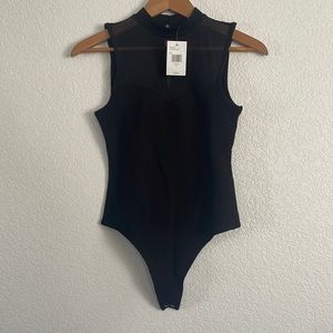 NWT Black thong bodysuit GUESS, size M
